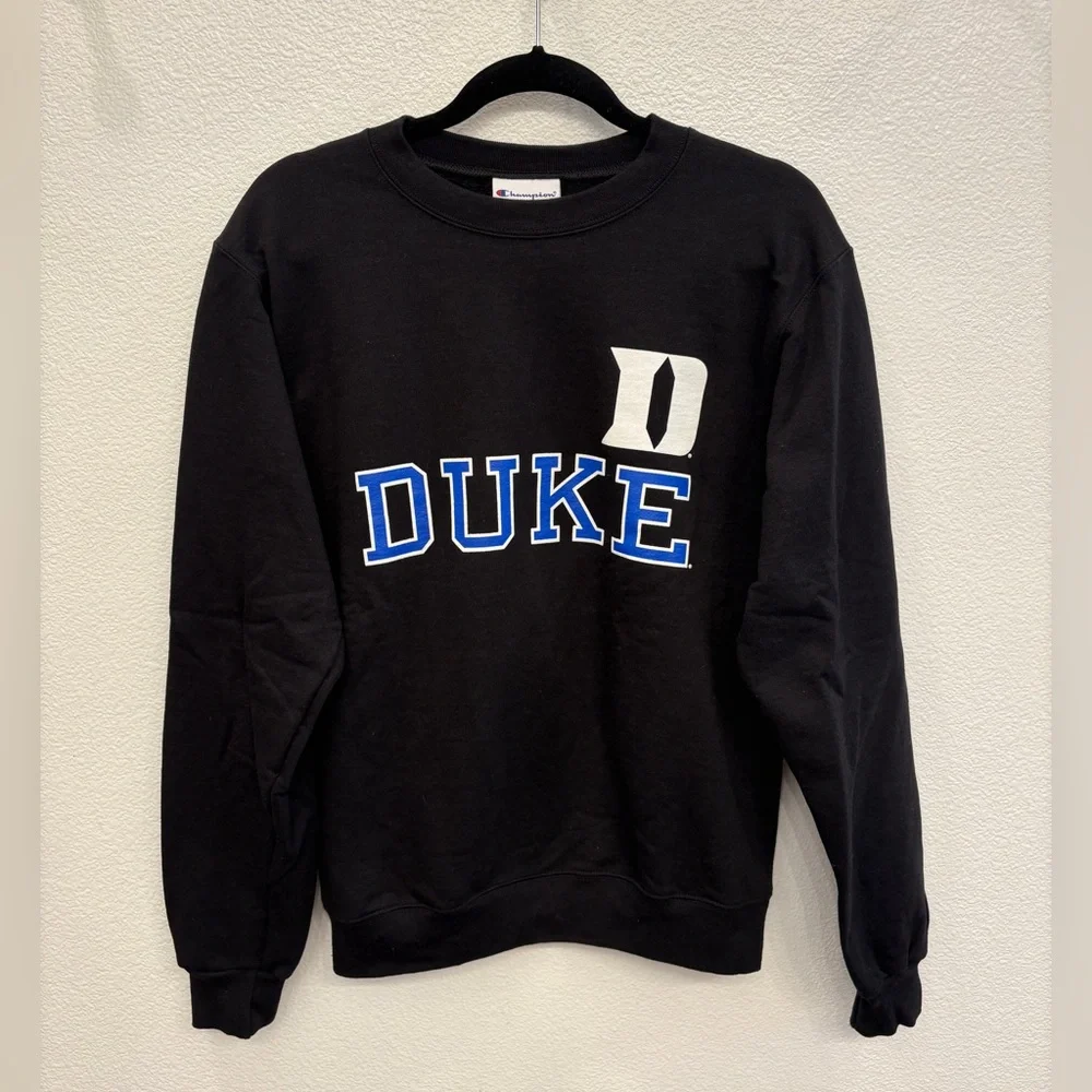 Champion Duke Official Licensed Blue Devils Black Crewneck Sweatshirt Unisex SM